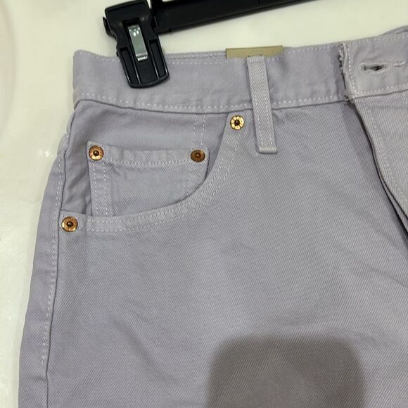 Levi's 501 Original Fit High Rise Lavender Fray Hem Button Closure NWT Size 29" - Picture 10 of 10